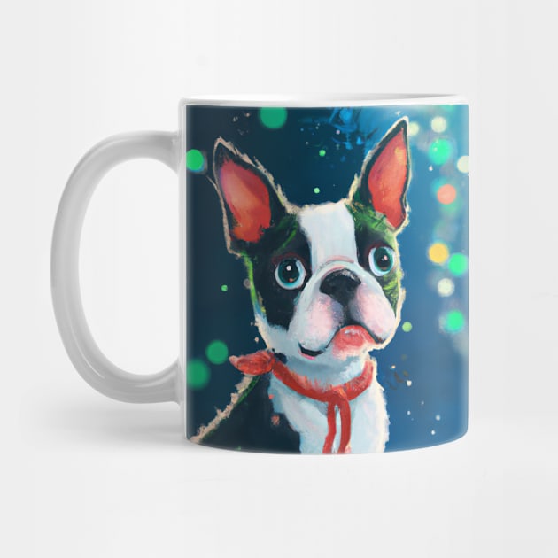 Cute Boston Terrier Drawing by Play Zoo